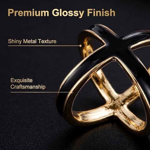 SYWDUDUCLT Scarf Ring for Women's Shawl, Silk Neckerchief, Tshirt, Gold/Sivler, S/M/L, 2 Pcs - style: X-G/S