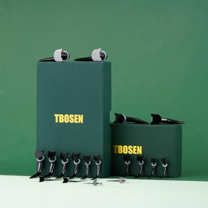 TBOSEN 18PCS Stainless Steel Stretching Kit Taper Bend Expander O-Ring Round | Flower | Heart | Cat Top Body Piercing Jewelry Set - color: Cat Top,Black