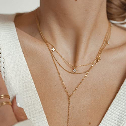 Tewiky Pendant Necklace for Women 14k Gold Plated Chain Choker Necklaces | Dainty Necklaces,Aesthetic Simple Necklace,Jewelry Gifts for Women - color: cross cz choker gold