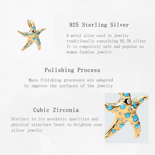 Charms Beads 925 Sterling Silver Animal Heart Flower Friend Dangle Pendant with 5A Cubic fits for Charms Bracelets for Woman Valentine's Day Mother's Day Christmas Graduation Birthday Gift - style: D28-Blue Dot Coral