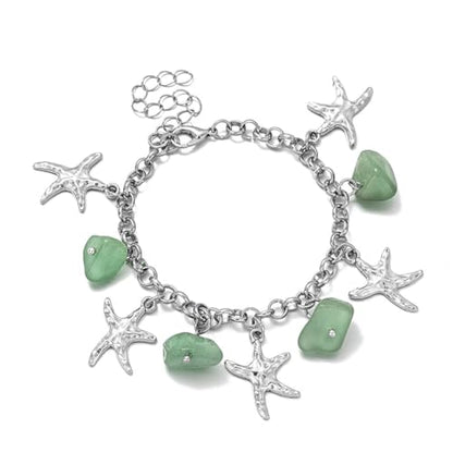 Bohemia Sea Shell Starfish Conch Charm Bracelets Hawaiian Sea Themed Faux Pearl Charm Bracelets Anklet for Women Summer Beach Vacation Jewelry Gifts - style: StyleC