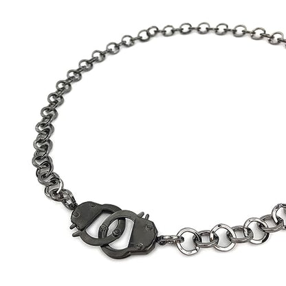 Succuba Stainless Steel Handcuff Choker Necklace Chain Pendant Choker Collar Necklace for Women and Men from 16 to 24 Inches with Box - color: B, size: 24 Inches