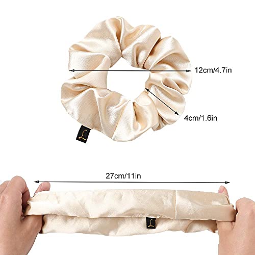 Scrunchies Women Hair Ties - Big Silk Satin Scrunchy Hair Bands Elastic Hair Accessories Soft Large Scrunchies For Vsco Girl Women LOBAB-007 - color: LOBAB-007
