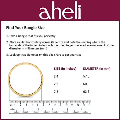 Aheli Ethnic Metal Bangles Chudha Set Stone Studded Bangle Set Indian Wedding Wear Fashion Jewelry Gift for Women Blue - color: Rani Pink