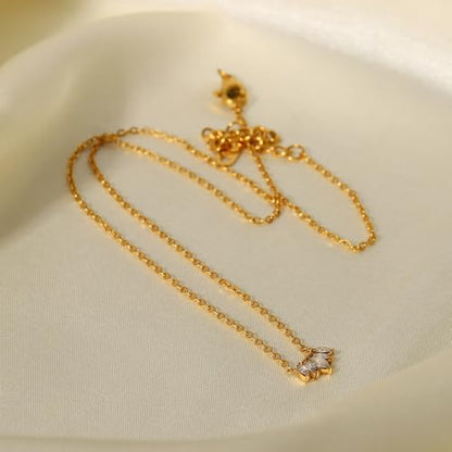 Unisex Celestial Gold Pendant Necklaces, Sun/Moon/Star/Angle Celestial Elements Unisex Choker Gold Lover Chains for Men and Women Jewelry - color: Gold Chain - Leaf Drop