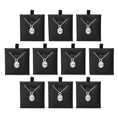Oirlv Black Leather Jewelry Tray Insert Cards | Soft Protective Surface, Fits Standard Jewelry Trays, Holds Jewelry Securely, Sleek Professional Finish - style: PJ01103