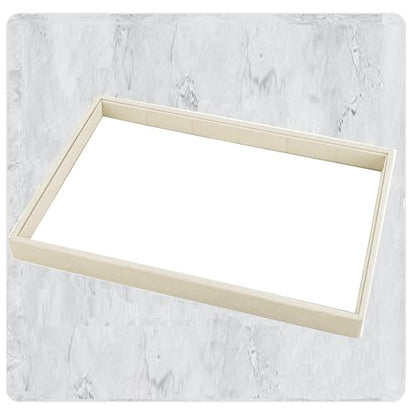 24 Grid Stackable Jewelry Tray Organizer with Removable Divider Velvet Tray | Jewelry Display Tray for Earrings Necklaces Bracelet Rings Display Showcase - Light Khaki - color: Light Khaki
