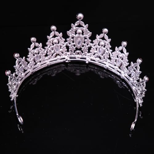 Kamirola - Queen Crown and Tiaras Princess Crown for Women Crystal Headbands for Bridal, Princess for Wedding and Party - color: SKYBLUE & SILVER