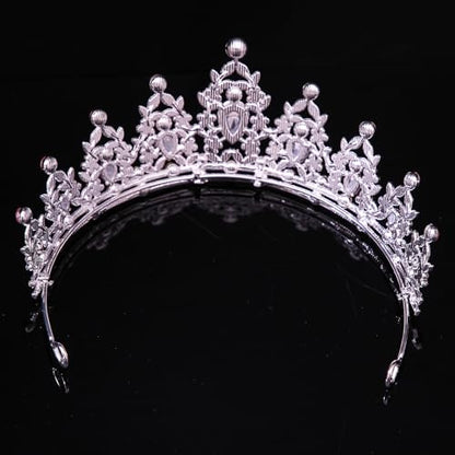 Kamirola - Queen Crown and Tiaras Princess Crown for Women Crystal Headbands for Bridal, Princess for Wedding and Party - color: SKYBLUE & SILVER