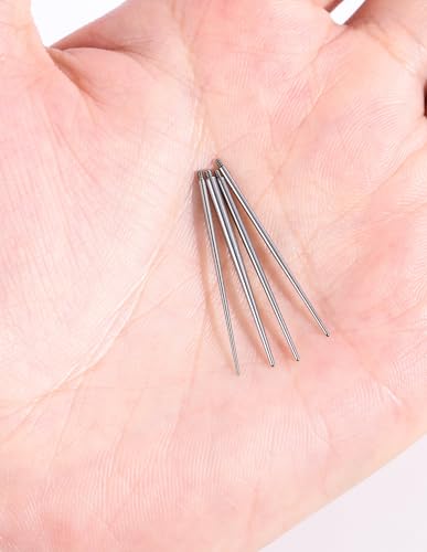 4Pcs Stainless Steel Piercing Taper Insertion Pins 14G 16G 18G 20G Internal/External Threaded Push In Threadless for Lip Nose Ear Navel Eyebrow Nipple Tongue Body Piercing Kit Assistant Tool - color: External-14G/16G/18G/18G