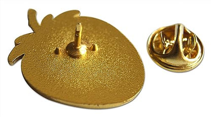 Novel Merk Fruit Lemon, Strawberry, or Orange Appreciation Lapel Pin, Hat Pin & Tie Tack Set with Clutch Back - style: 3-Strawberry