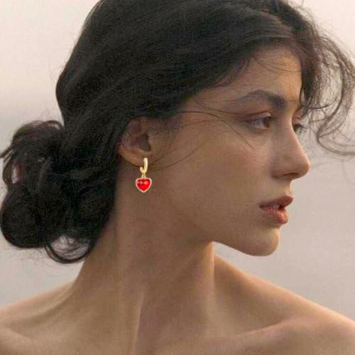 Geometric 14K Gold Crystal Stone Quartz Gemstone Leverback U Hoop Drop Dangle Earrings Jewelry for Women - color: F03