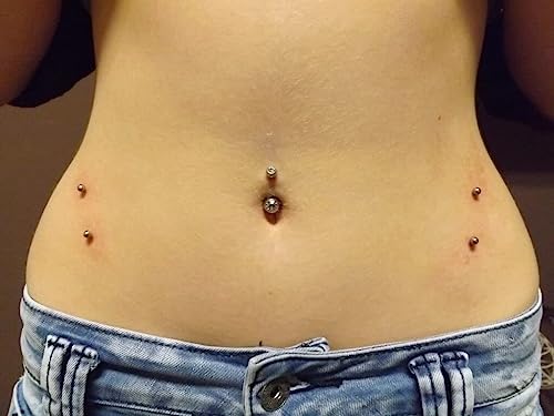 VCMART Belly Button Ring Short Bar Belly Ring Short Belly Button Rings Surgical Steel 6mm Belly Rings for Women Small Belly Button Piercing Navel Rings Piercing Jewelry - color: F -silver