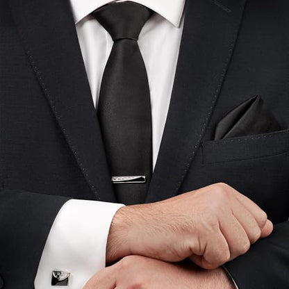 Premium Men’s Gift Tie Set Silky Necktie Pocket Squares Tie Clips Cufflinks For Men - color: Men's Style 5
