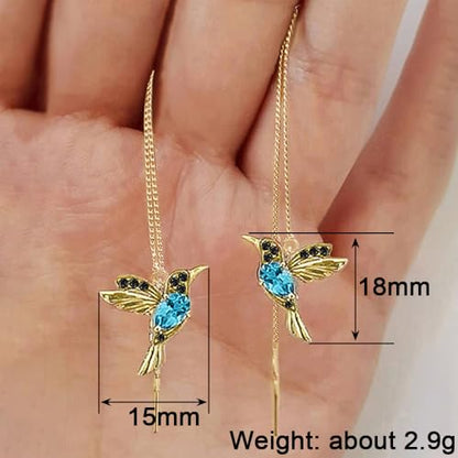 Little Bird Tassel Earrings for Women Animal Drop Earrings Trendy Jewelry - color: E534
