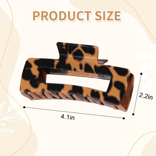 laxizar 4 Pcs Hair Clips 4.1 Inch Claw Clips Leopard Hair Accessories - color: leopard print 1