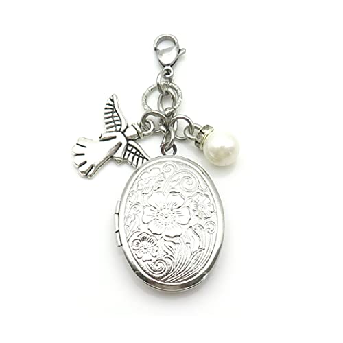 IDLAN Bouquet Locket Photo Charm Wedding Bouquet Memory Charm Memorial Bride Pendant Memorial Photo Keepsake