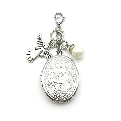 IDLAN Bouquet Locket Photo Charm Wedding Bouquet Memory Charm Memorial Bride Pendant Memorial Photo Keepsake