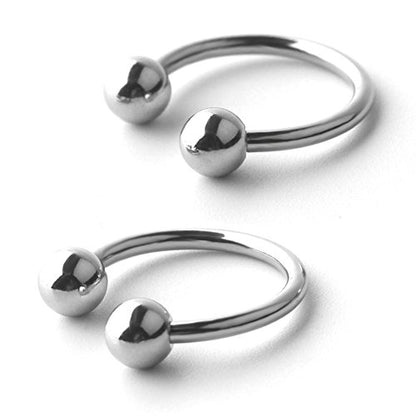 Ruifan 14G CBR Horseshoe Circular Rings 316L Surgical Steel for Lip Eyebrow Tongue Nipple Helix Tragus Cartilage Septum Piercing Jewelry - style: 14G 14mm(2PCS)