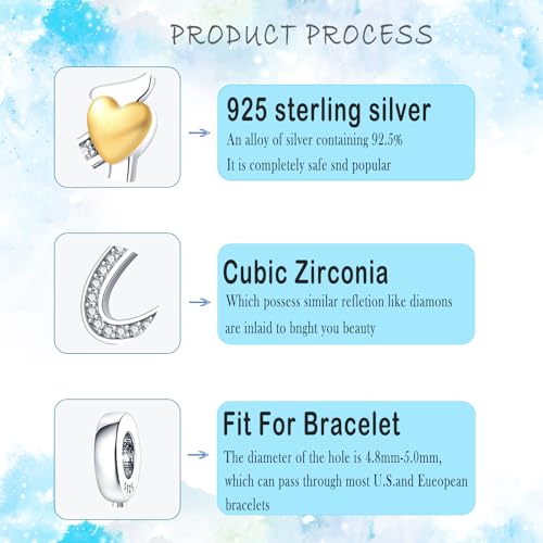 HappyStar Sterling Silver Letter Charms for Bracelets Alphabet Initial Dangle Charms Bead fit Pandora Bracelets Jewelry Gifts for Women - color: Letter charms G