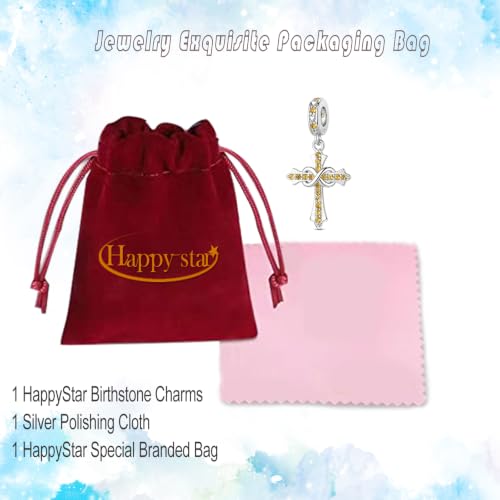 HappyStar 925 Sterling Silver Charms Infinity Design Birthstone Charms for Bracelets with 5A Cubic Zirconia Cross Necklace for Women Dangle Pendant Compatible Pandora Bracelets Happy Birthday Gifts - color: 92-November Birthstone Charms