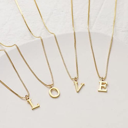 Foxgirl Gold Initial Necklaces for Women, Dainty Gold Letter Necklace Tiny A-Z Pendant Choker Necklace Trendy Cute Personalized Monogram Name Necklace Gold Jewelry Necklace for Women Gift | Tiny Letter Pendant on a Dainty Choker Chain, Personalized Everyd
