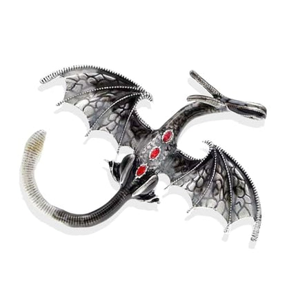 Collar Chain Pin for Men and Women - Hanging Tassel Brooch Lapel Pin for Business Suits - Bar Pin With Long Chain - Gifts - color: P: Dragon pins black
