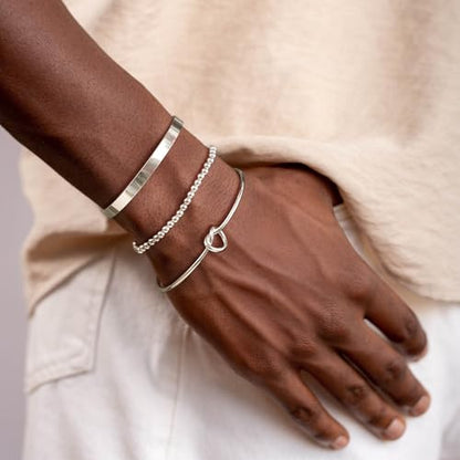 14K Gold Plated Stackable Bangle Bracelets for Women | Dainty Cuff Bracelets, Stackable for Women, Waterproof Bracelet Stack, Gold Jewelry Gifts Trendy Adjustable Accessories - color: 3-layer-C-Silver