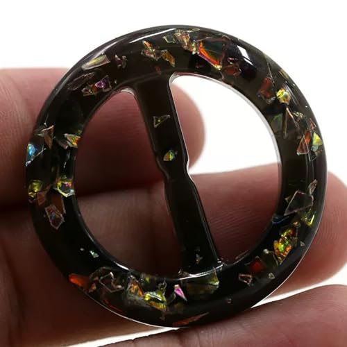 12PCS Silk Scarf Ring Clip T-shirt Tie Clips for Women Fashion Resin Ring Scarves Clasp Waist Buckle for Shirts Clothing Clothing Wrap Holder with 1 Exquisite Box (Inner 30mm/1.18in, Color 12)