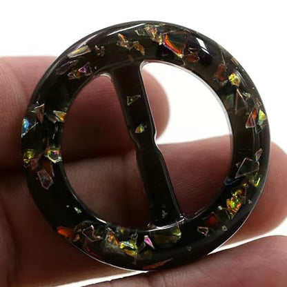 12PCS Silk Scarf Ring Clip T-shirt Tie Clips for Women Fashion Resin Ring Scarves Clasp Waist Buckle for Shirts Clothing Clothing Wrap Holder with 1 Exquisite Box (Inner 30mm/1.18in, Color 12)
