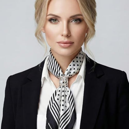 4Pcs Retro Silk Scarf Ring, Alloy Silk Scarves Ring Slide Clips Owl Scissors Vines Heart Cutouts Designs - color: Silver