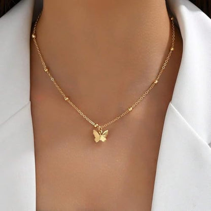 Body Chain Jewelry for Women Rhinestone Back Chain Necklace for Backless Dress Backdrop Chain Necklaces for Women - color: Butterfly