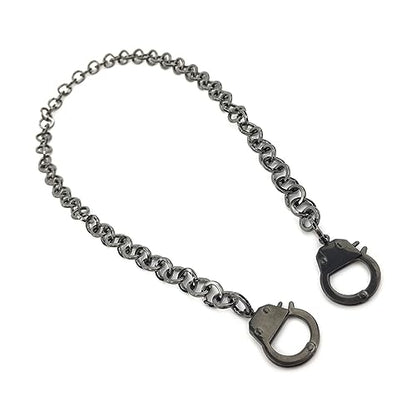 Succuba Stainless Steel Handcuff Choker Necklace Chain Pendant Choker Collar Necklace for Women and Men from 16 to 24 Inches with Box - color: B, size: 20 Inches