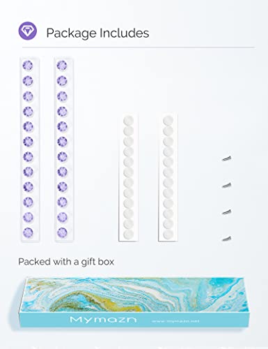 Necklace Holder Wall Mounted Necklace Hanger Hanging Necklace Organizer | Acrylic Jewelry Hanger with 12 Hooks, Jewelry Hooks for Necklaces/Bracelets, Jewelry Wall Organizer - color: Purple – 2Pack
