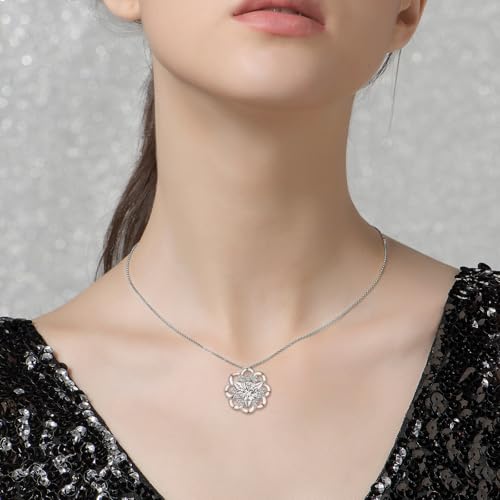Sterling Silver Pendant Necklace Charms Hypoallergenic Fashion Jewelry Dainty Valentines Day Birthday Gift for Women - style: Star