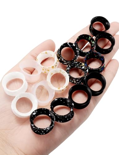 Jenxnjsjo 14g to 7/8in Ear Gauges Plugs Tunnels Taper Earrings Stretching Expander Kit Set for Women Men - color: 043: Silicone Double Flare Ⅲ, size: 5/8in (16mm)