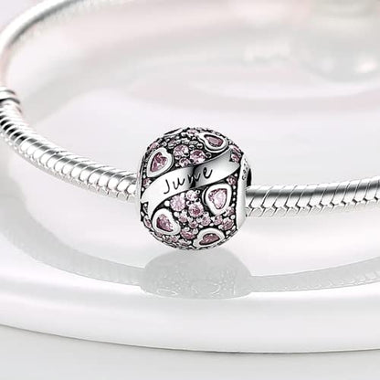 MULA Birthstone Charms 925 Sterling Silver for Bracelets and Necklaces | Dangle Pendants Beads With 5A Cubic Zirconia - Happy Birthday Mothers Day Jewelry - color: June Birthstone
