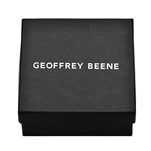 Geoffrey Beene Men's Braided Genuine Leather Knot Bracelet with Stainless Steel Closure - color: Black