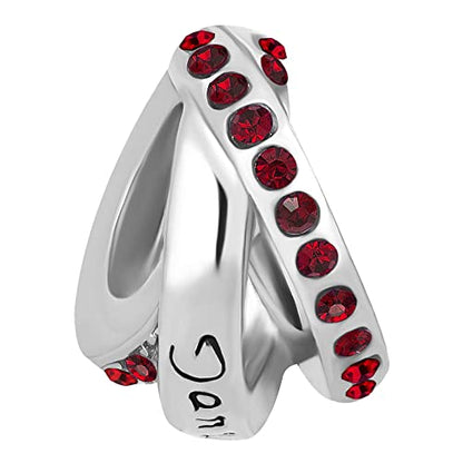 January-December Birthday Charm Compatible with Pandora Bracelets Birthstone Charms for Women Jewelry - style: 1