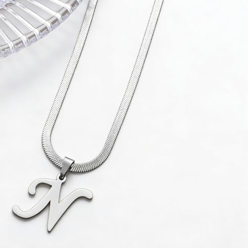 Stainless Steel Initial Letter Connector Charms Alphabet Pendant Diy Craft for Jewelry Making Necklaces Bracelets Keychain - color: Stainless Steel N