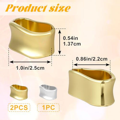 3pcs Silk Clothes Pins, Metal Silk Scarves Shawl Clip, Scarf Slide Buckle Brooches Clothing Accessories for Women- Gold & Silver - color: Gold & Silver