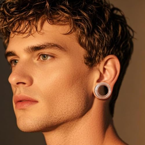 Vankula 2PCS 8-16mm Glass Ear Gauges Plugs and Tunnels Black Double Flared Saddle Ear Stretcher Expander Body Jewelry - color: Clear, size: 6mm(2G)
