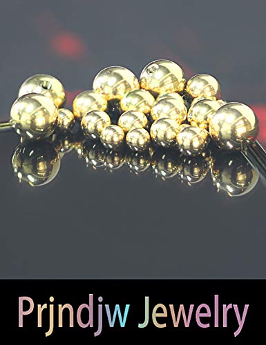 Prjndjw 25Pcs 14G 16G Replacement Balls internal thread & Externally Threaded Surgical Steel Balls Industrial Barbell Tongue Nipple Belly Button Eyebrow Rook Piercing Rings Parts 3MM-8MM - color: 25Pcs-14G-Gold