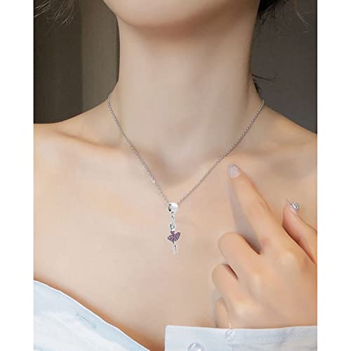 NARTGO Sparkling Dancing Women with Colorful Birthstone Charm Compatible with Pandora Bracelets Birthday Mother's Day Christmas Jewelry Gifts - color: December Lake Blue