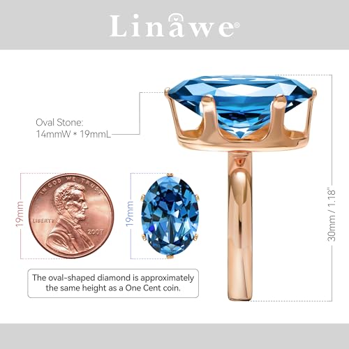 Linawe Cubic Zirconia Imitation Diamond Moissanite Rings for Women, 14K Gold/Rose Gold/Silver Adjustable Chunky Ring, Costume Rhinestone Jewelry for Wedding Engagement | Costume Jewelry, Copper, Large, Cocktail, Birthstone, Rhinestone, Gemstone, Cubic Zir
