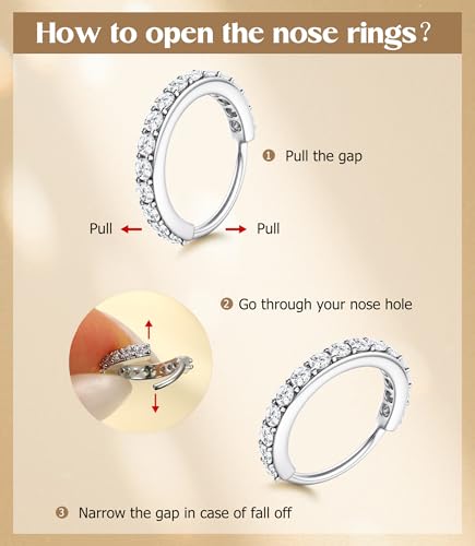 MILACOLATO 14K Gold Filled Nose Ring Studs 20G Nose Ring Hoops Hypoallergenic 316L Surgical Stainless Steel Nose Rings L Shaped CZ Nose Nostril Piercing Jewelry for Women Men 10Pcs - color: Sliver