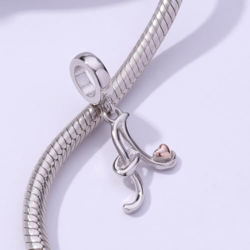 Letter Charms for Pandora Bracelets 925 Sterling Silver Alphabet Initial Charms Bead Jewelry Gift for Women - style: Initial A