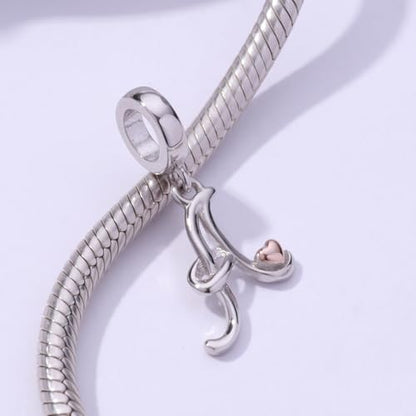 Letter Charms for Pandora Bracelets 925 Sterling Silver Alphabet Initial Charms Bead Jewelry Gift for Women - style: Initial A