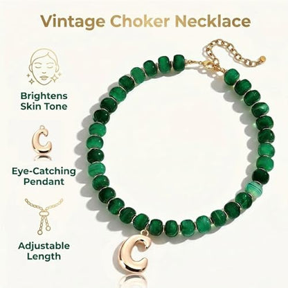 Initial Beaded Necklaces for Women,14K Gold Plated Bubble Letter Pendant Jewelry Gifts - color: acrylic neccklace-c