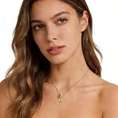 Hapour Gold Initial Letter Charms 925 Sterling Silver Alphabet Beads | 14K Gold Plated, A-Z Letter Charms, For Bracelets Necklace, Cubic Zirconia, DIY Dangle Pendant Beads, For Women Mom - color: Golden initial letter A